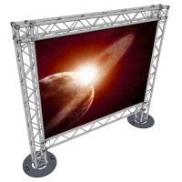 Конструкция для размещения оборудования, 3,6х3,6 м из коннекторных ферм, тип Q30, на стальных опорах, мультикубах